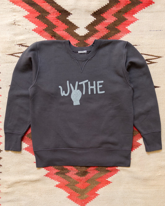 Peace Crewneck Sweatshirt - Faded Black