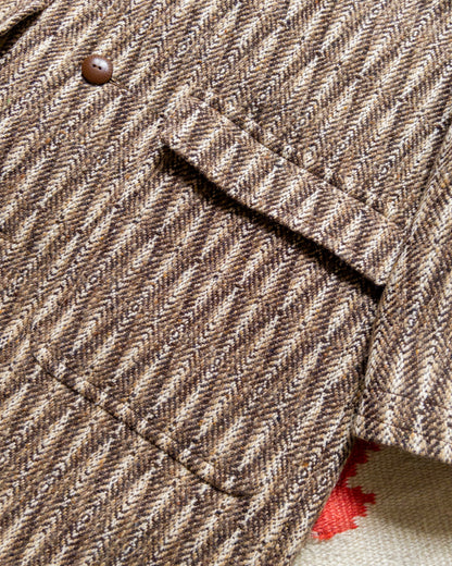 Raglan Wool Overcoat - Diamond Ombre Tweed