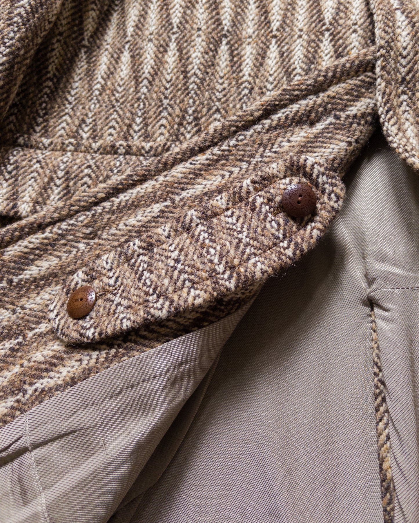 Raglan Wool Overcoat - Diamond Ombre Tweed