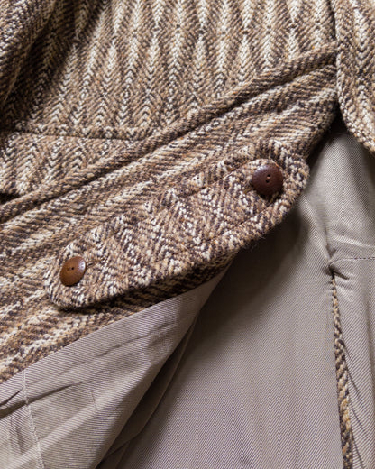 Raglan Wool Overcoat - Diamond Ombre Tweed