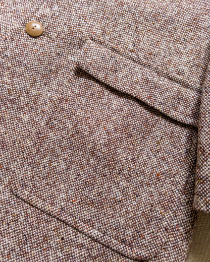 Raglan Wool Overcoat - Malted Barley Slub Donegal
