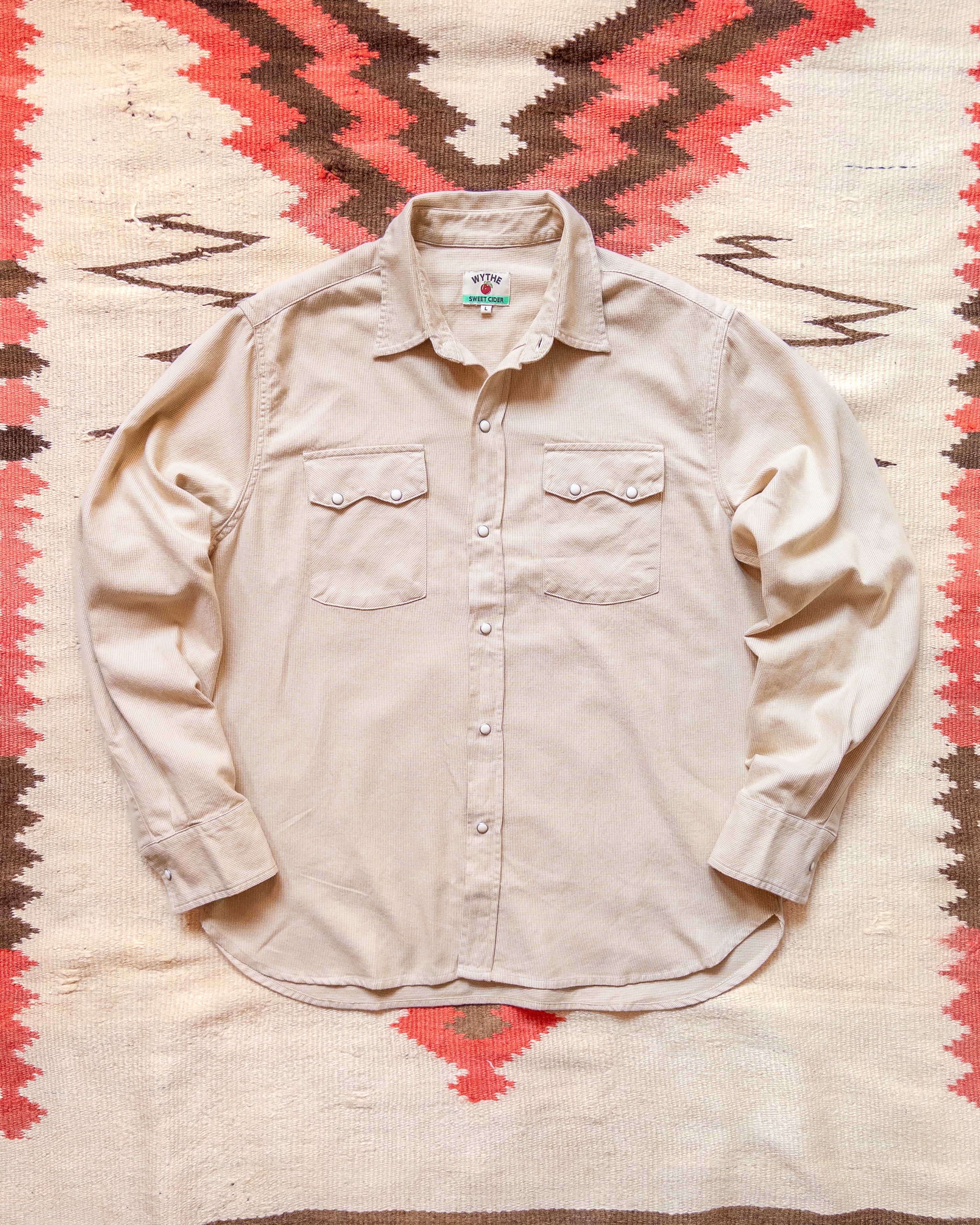 Vintage Tickweave Pearlsnap Shirt - Butterscotch – Wythe