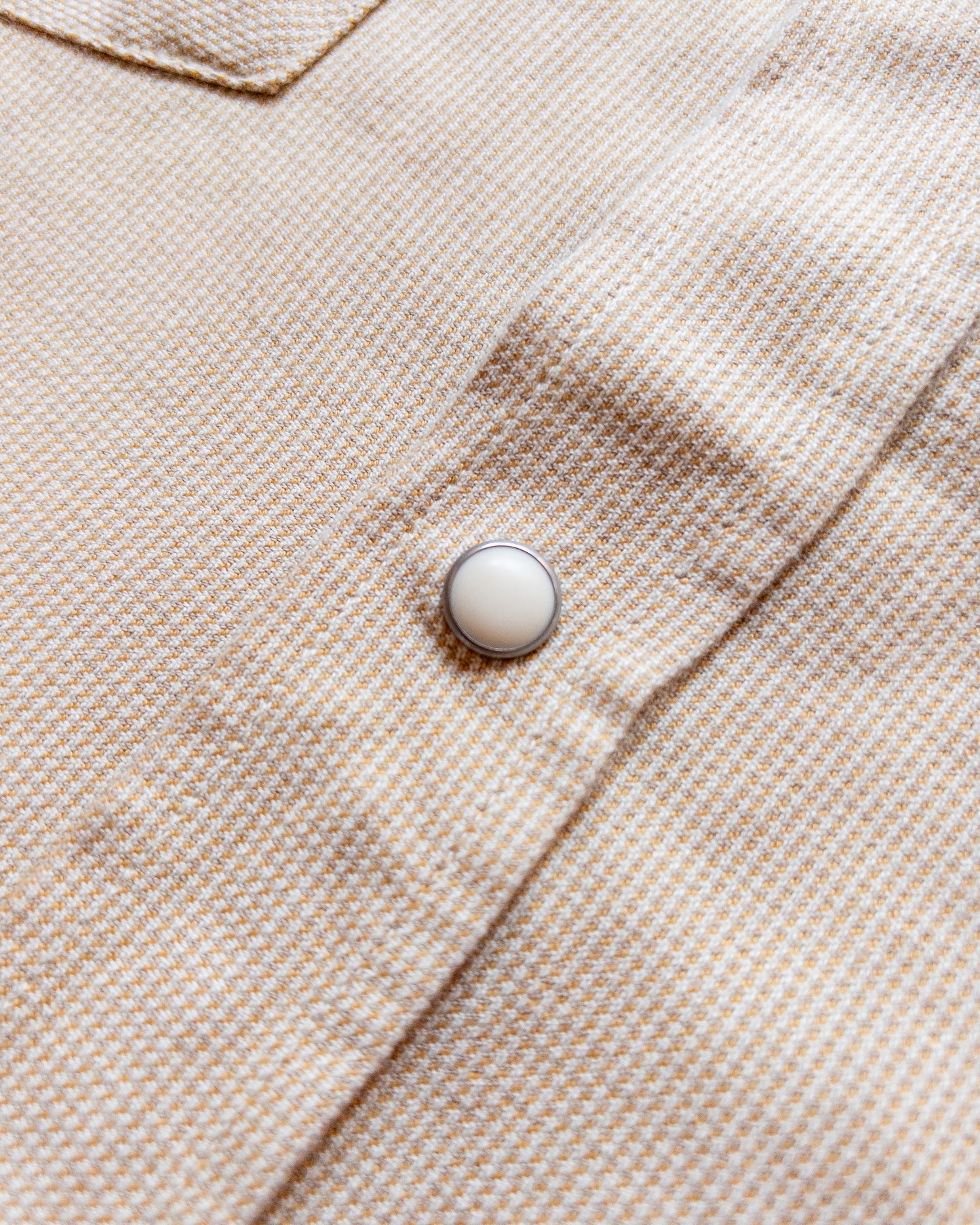 Vintage Tickweave Pearlsnap Shirt - Butterscotch