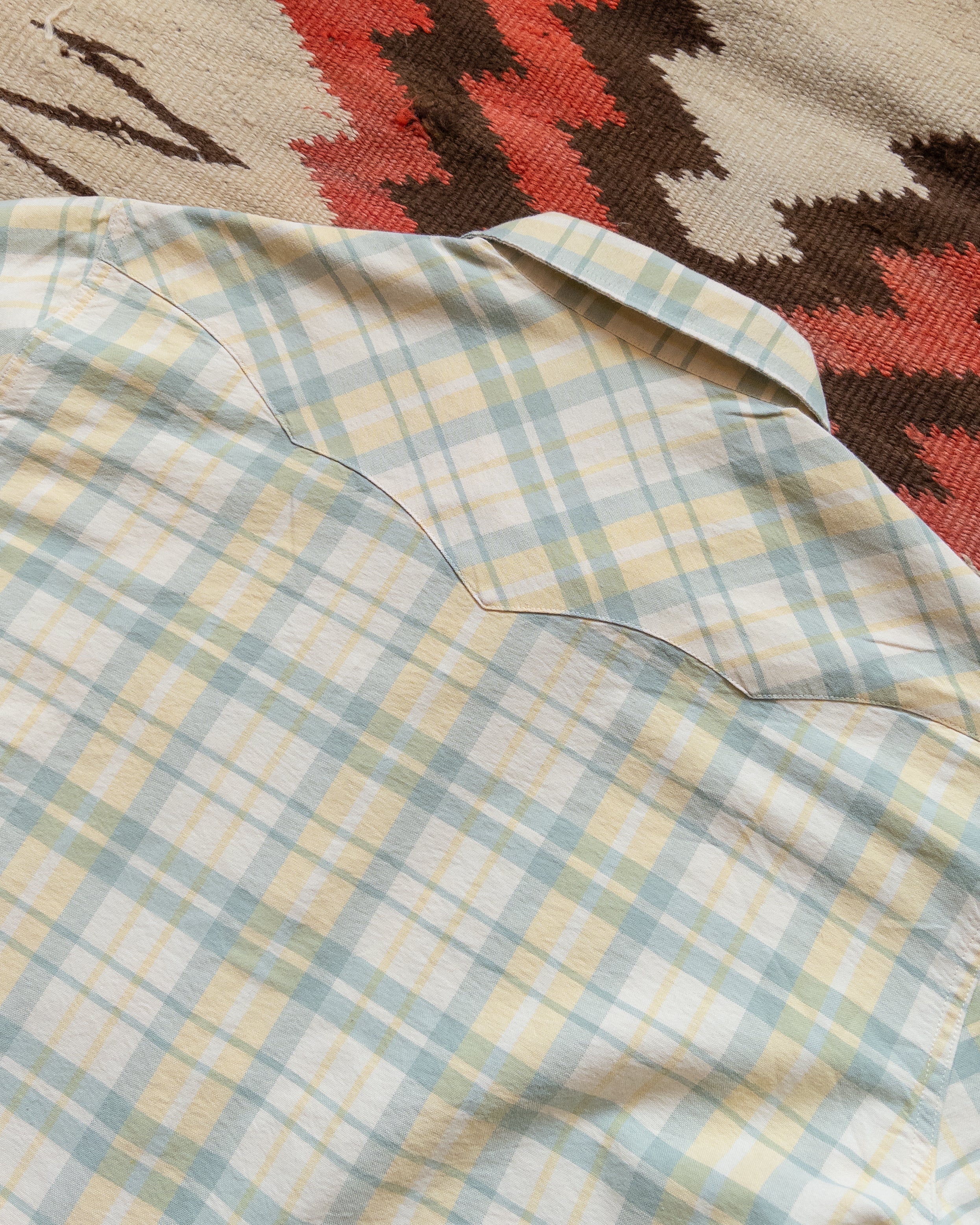 Oxford Cloth Pearlsnap Shirt - Sage and Sunflower Plaid – Wythe