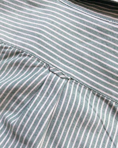Oxford Cloth Button Down Popover - Evergreen Stripe