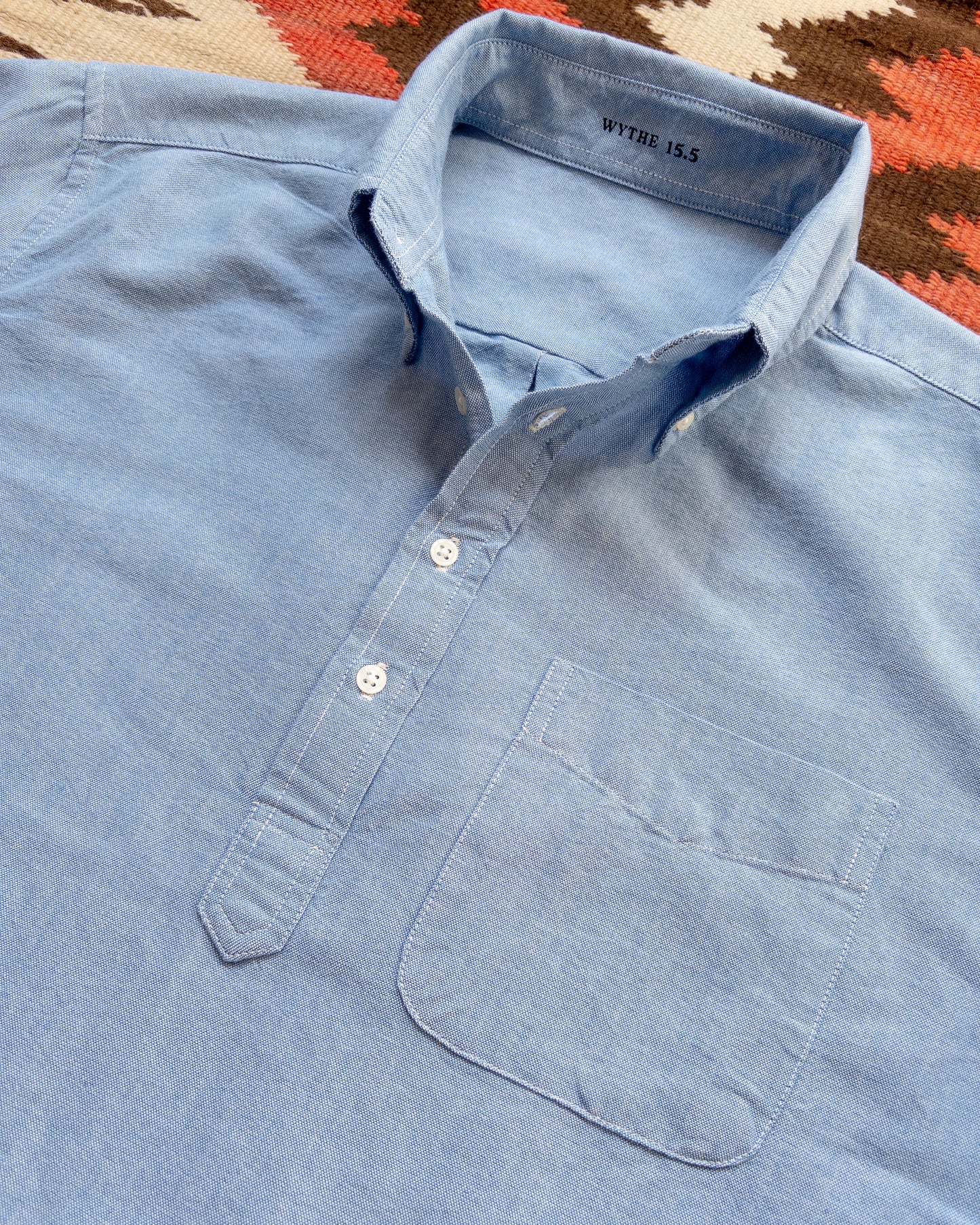 Oxford Cloth Button Down Popover - Vintage Blue