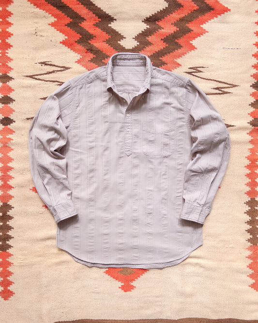 French Hickory Stripe Popover Button Down - Mauve