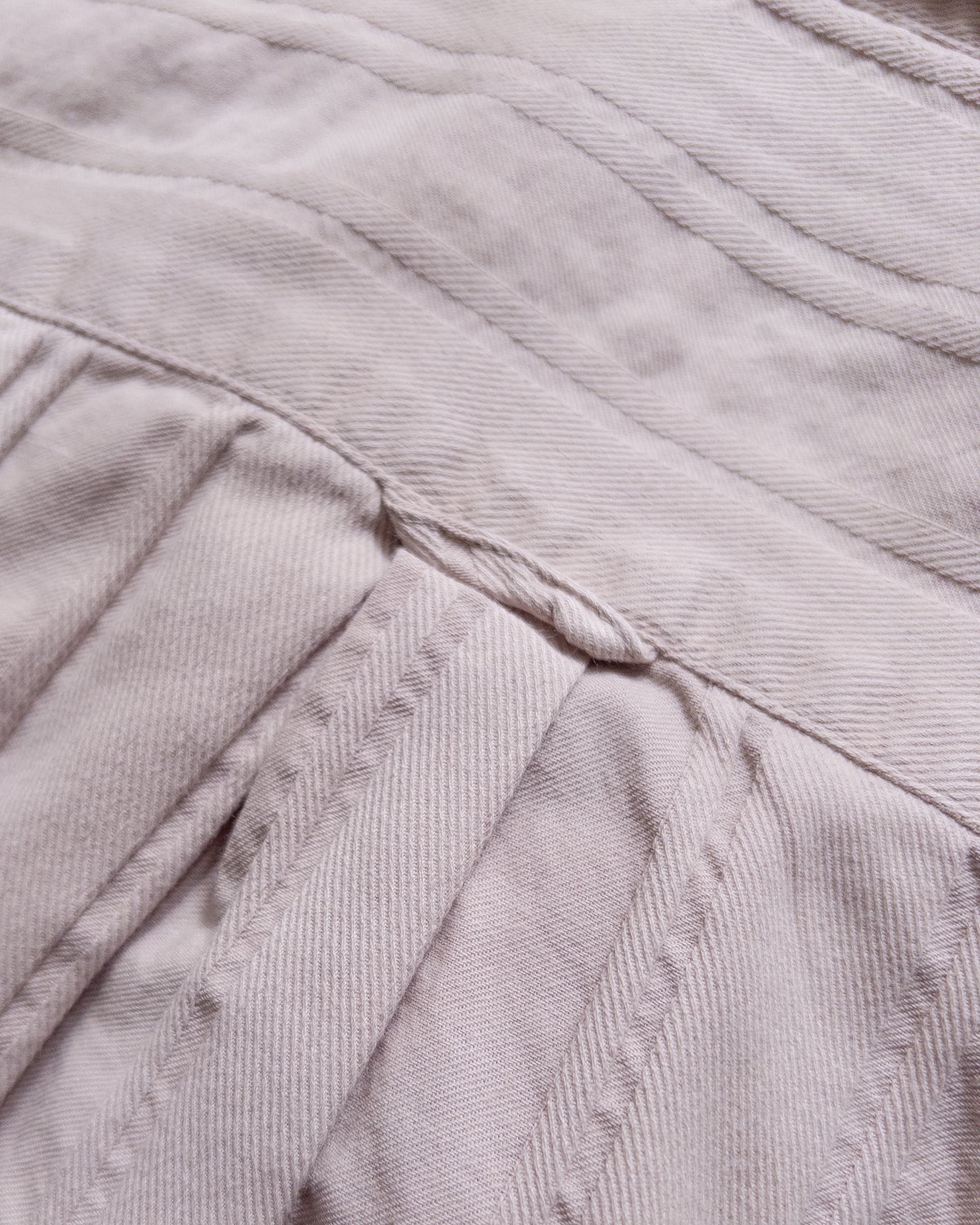 French Hickory Stripe Popover Button Down - Mauve