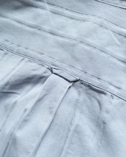 French Hickory Stripe Popover Button Down - Faded Bench Blue