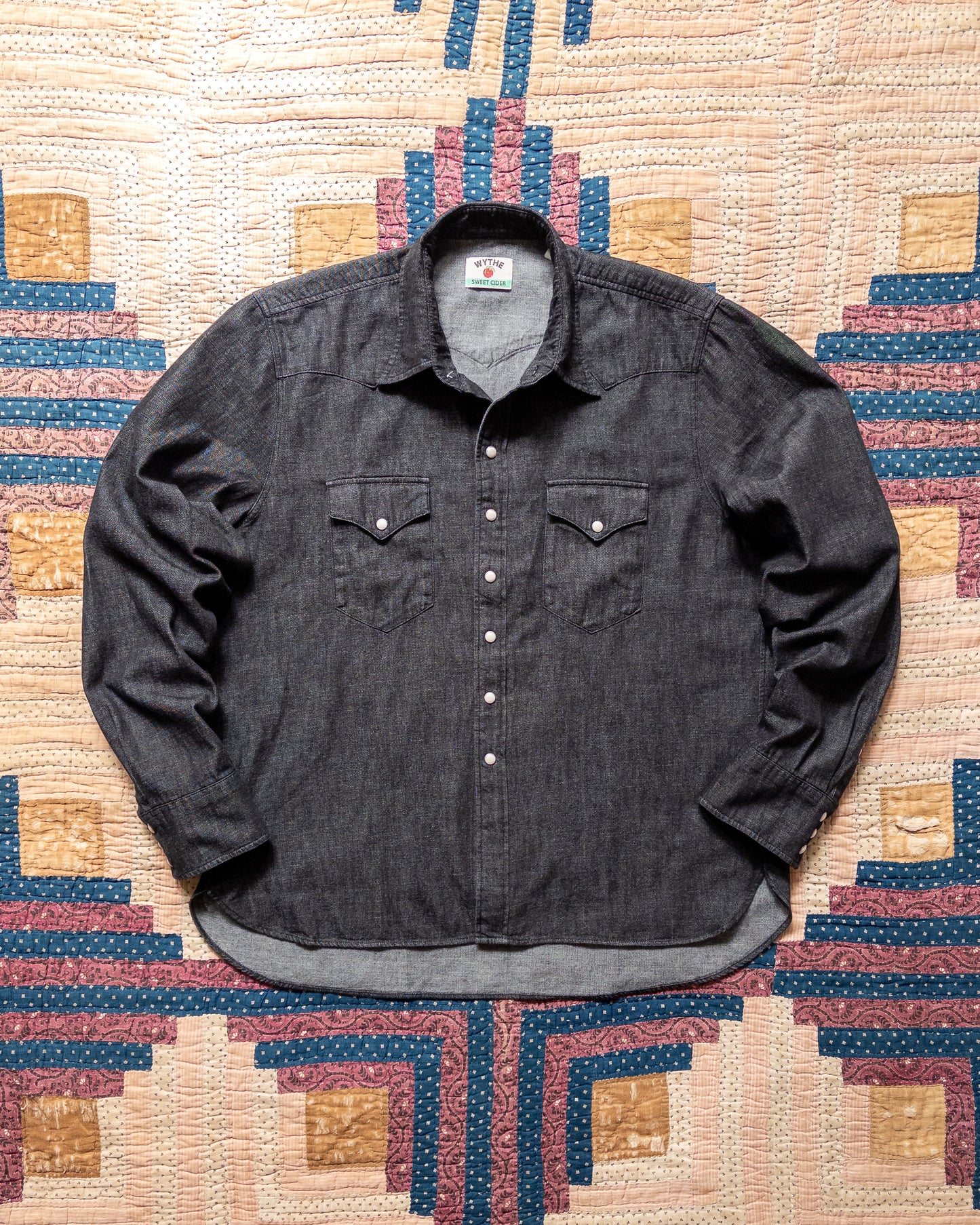 Denim Pearlsnap Shirt - Rinsed Black