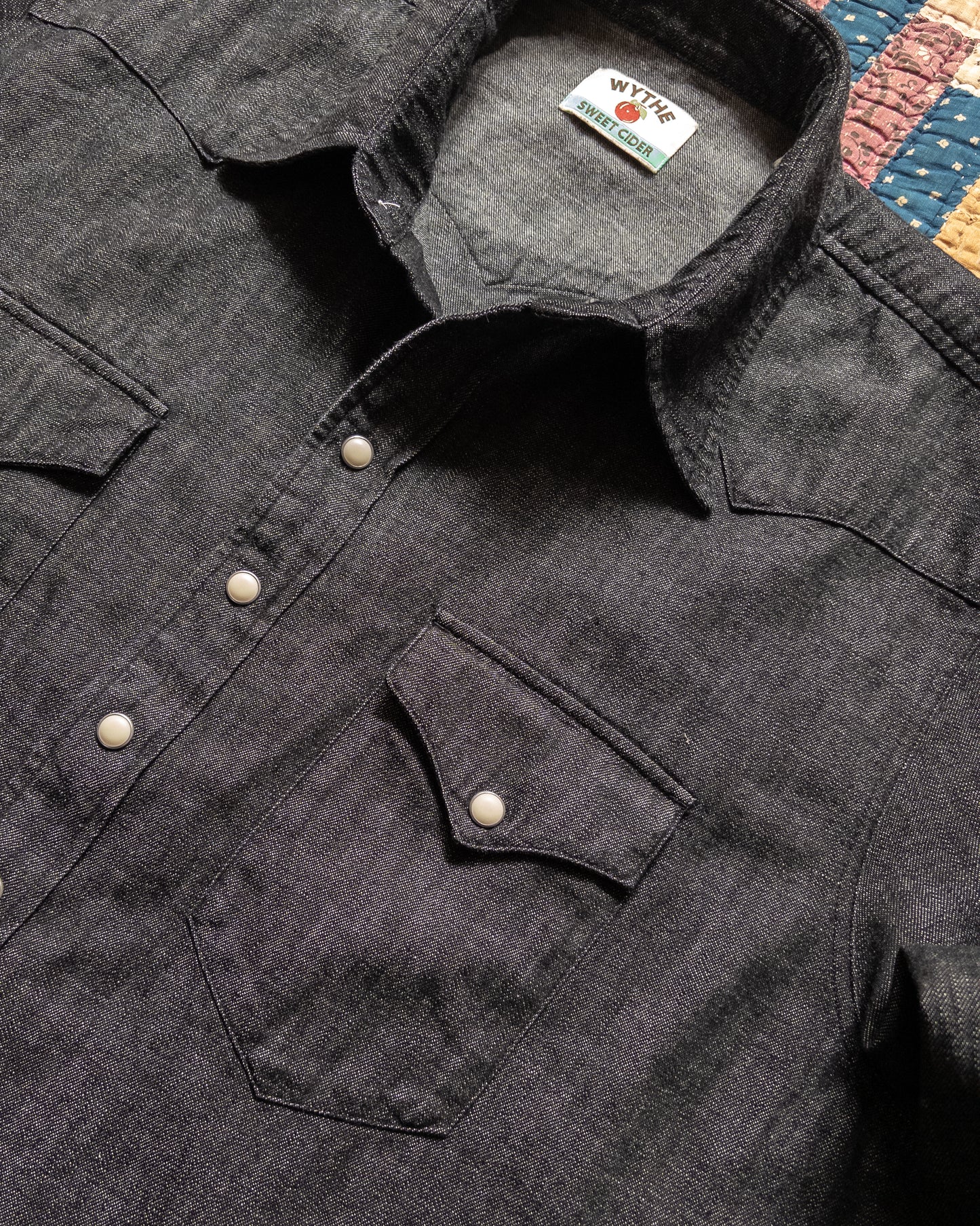 Denim Pearlsnap Shirt - Rinsed Black