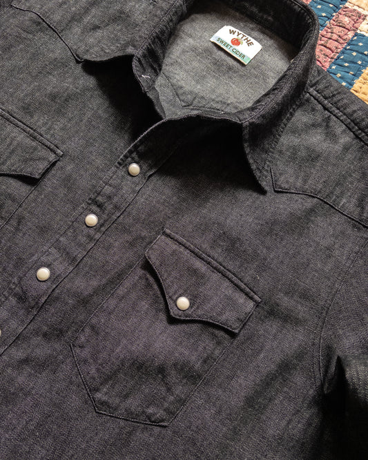 Denim Pearlsnap Shirt - Rinsed Black