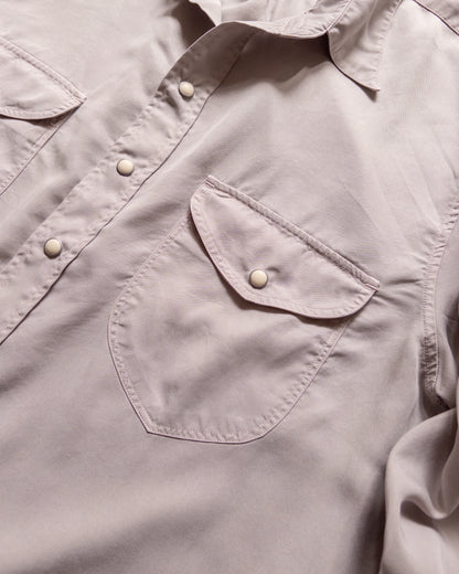 Tencel Gabardine Pearlsnap Shirt - Mauve