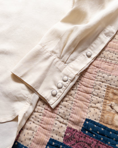 Tencel Gabardine Pearlsnap Shirt - Buttermilk