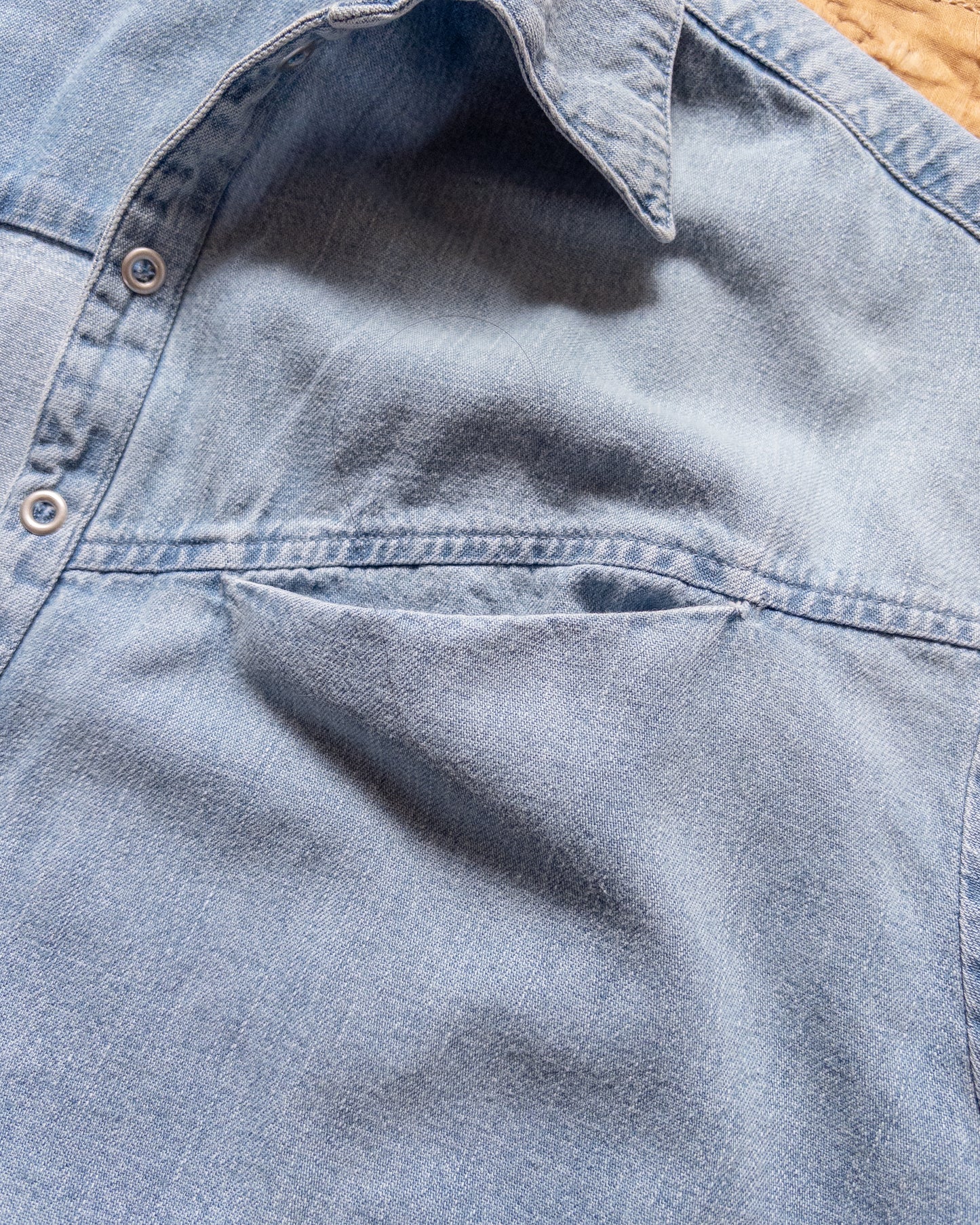 Denim Pullover Shirt - Washed Indigo