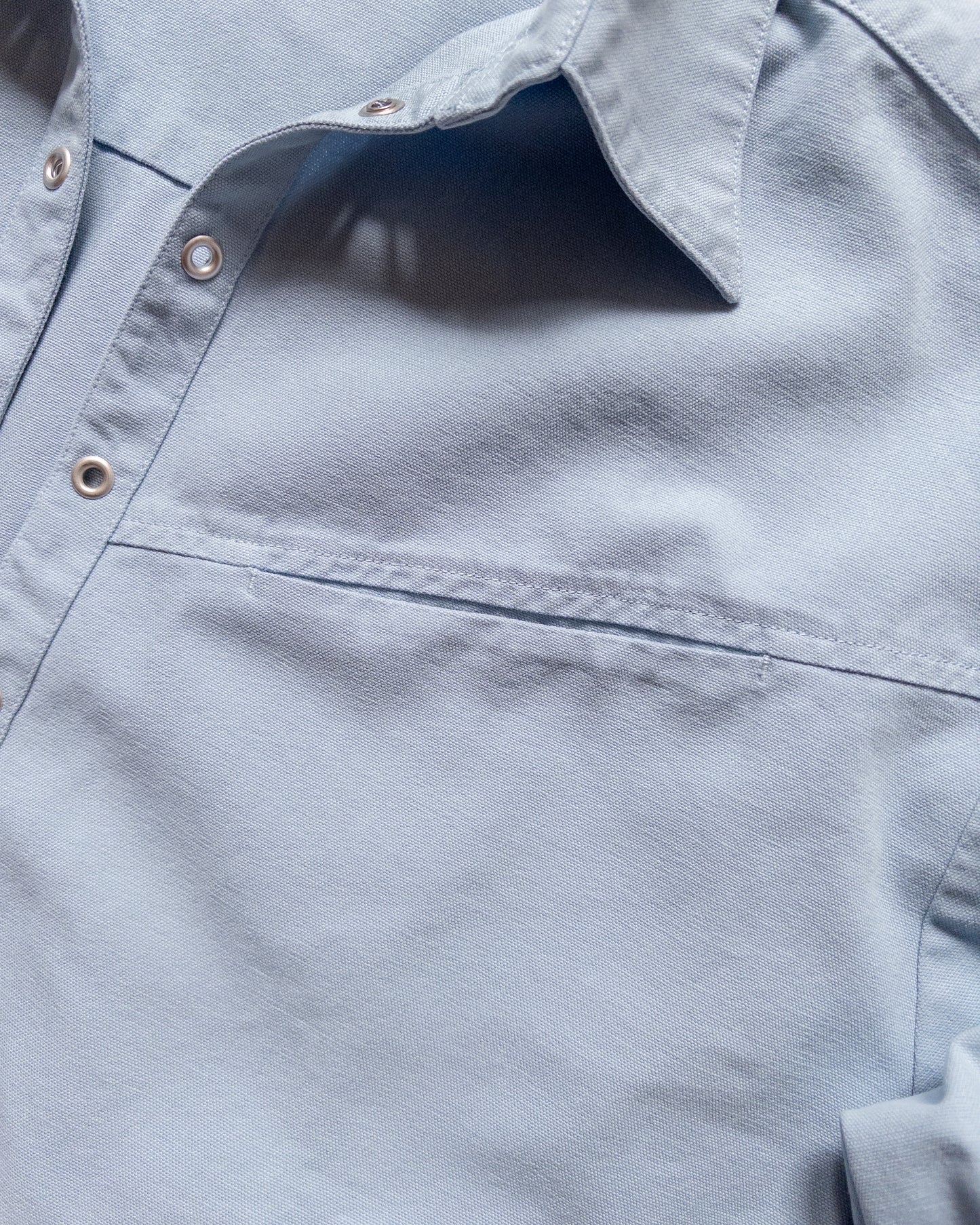 Cotton Canvas Pullover Shirt - Faded Bench Blue