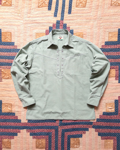 Cotton Canvas Pullover Shirt - Sage
