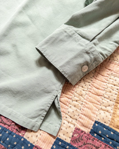 Cotton Canvas Pullover Shirt - Sage