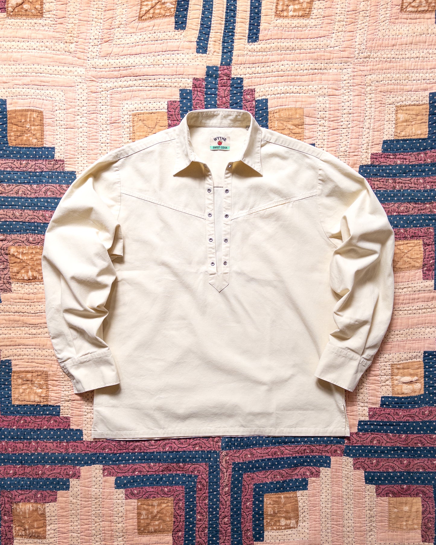 Cotton Canvas Pullover Shirt - Buttermilk