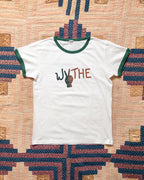 Watermelon Peace Print Tubular Ringer T-Shirt - Evergreen