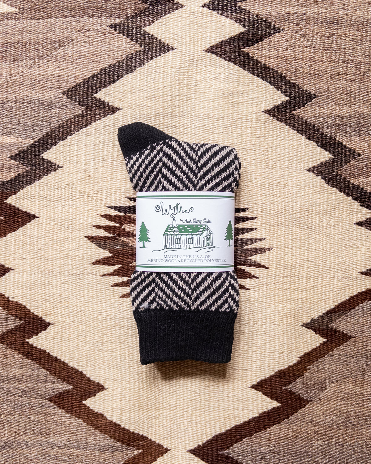 Recycled Wool Camp Socks - Grey
