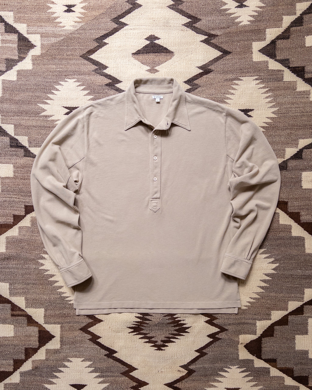 Garment Dyed Longsleeve Polo - Palomino