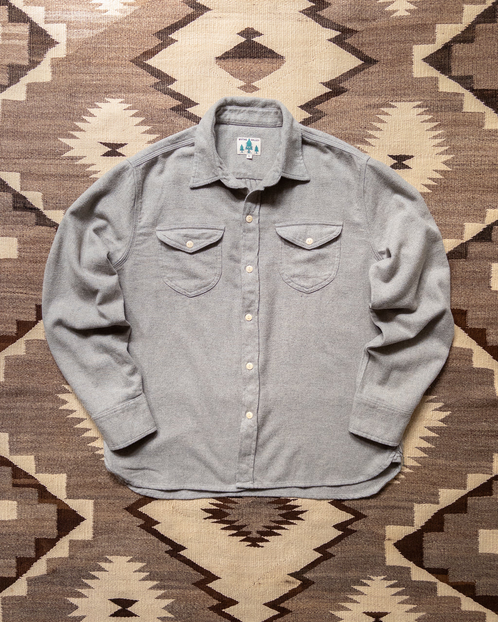 Washed Flannel Workshirt - Dapple Grey