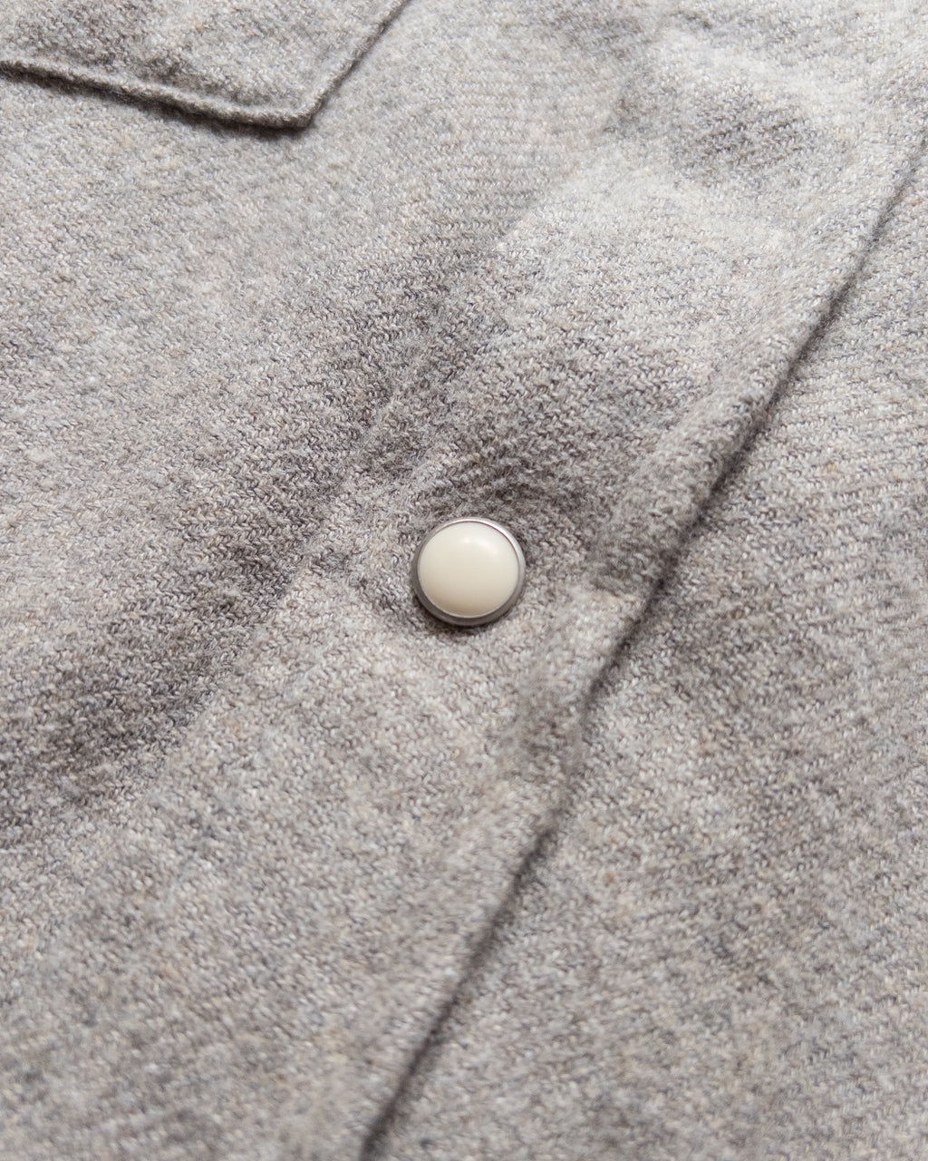 Washed Flannel Pearlsnap Shirt - Dapple Grey
