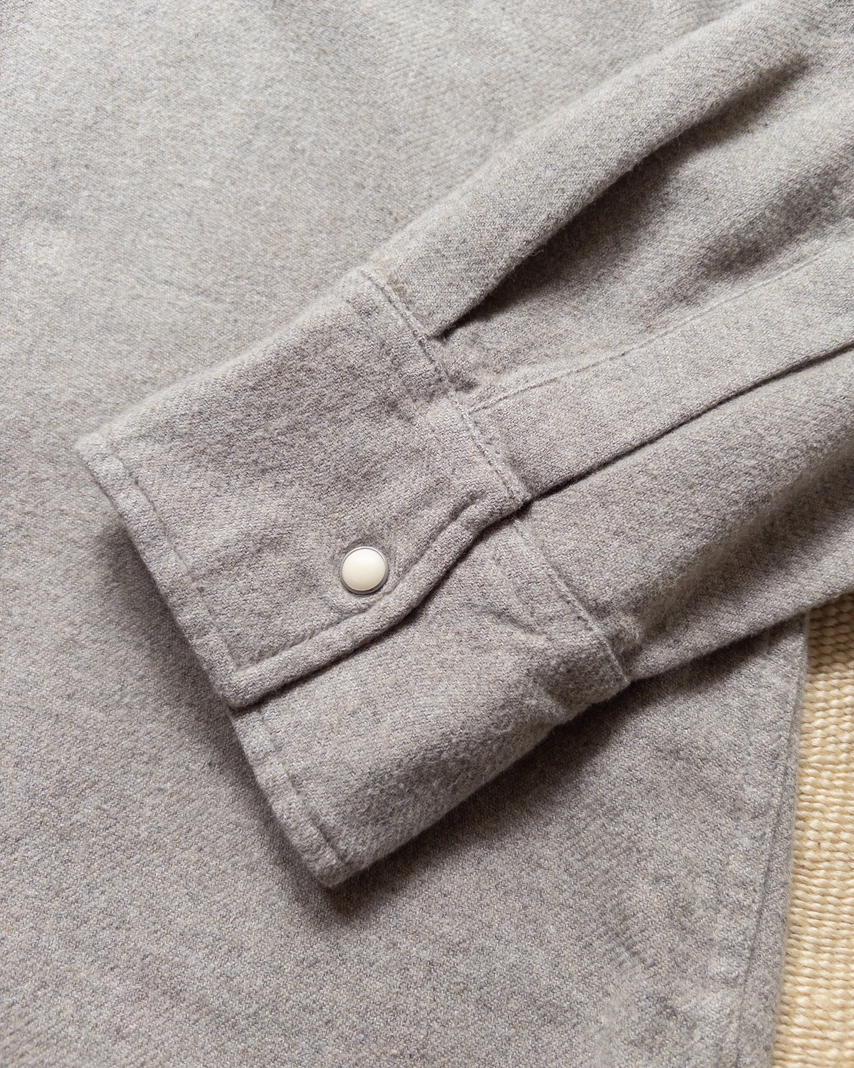 Washed Flannel Pearlsnap Shirt - Dapple Grey