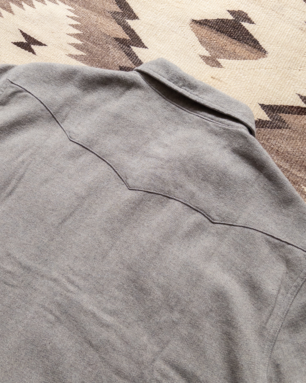 Washed Flannel Pearlsnap Shirt - Dapple Grey