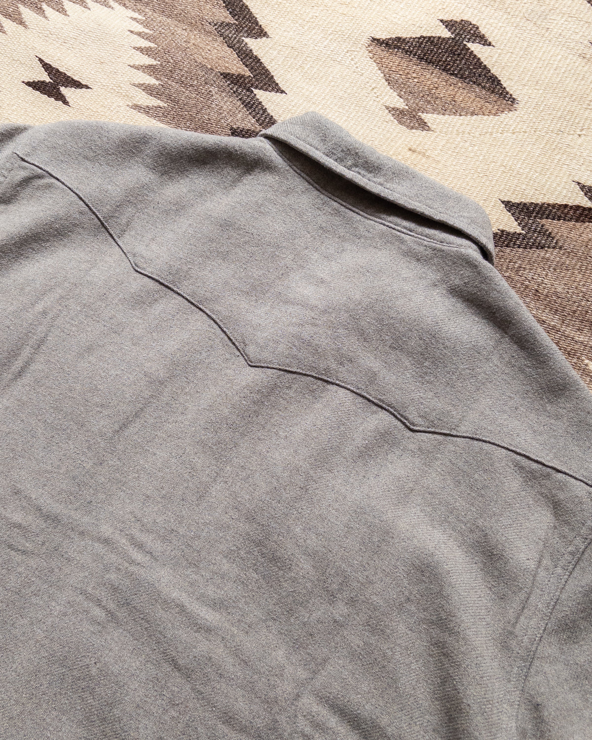 Washed Flannel Pearlsnap Shirt - Dapple Grey