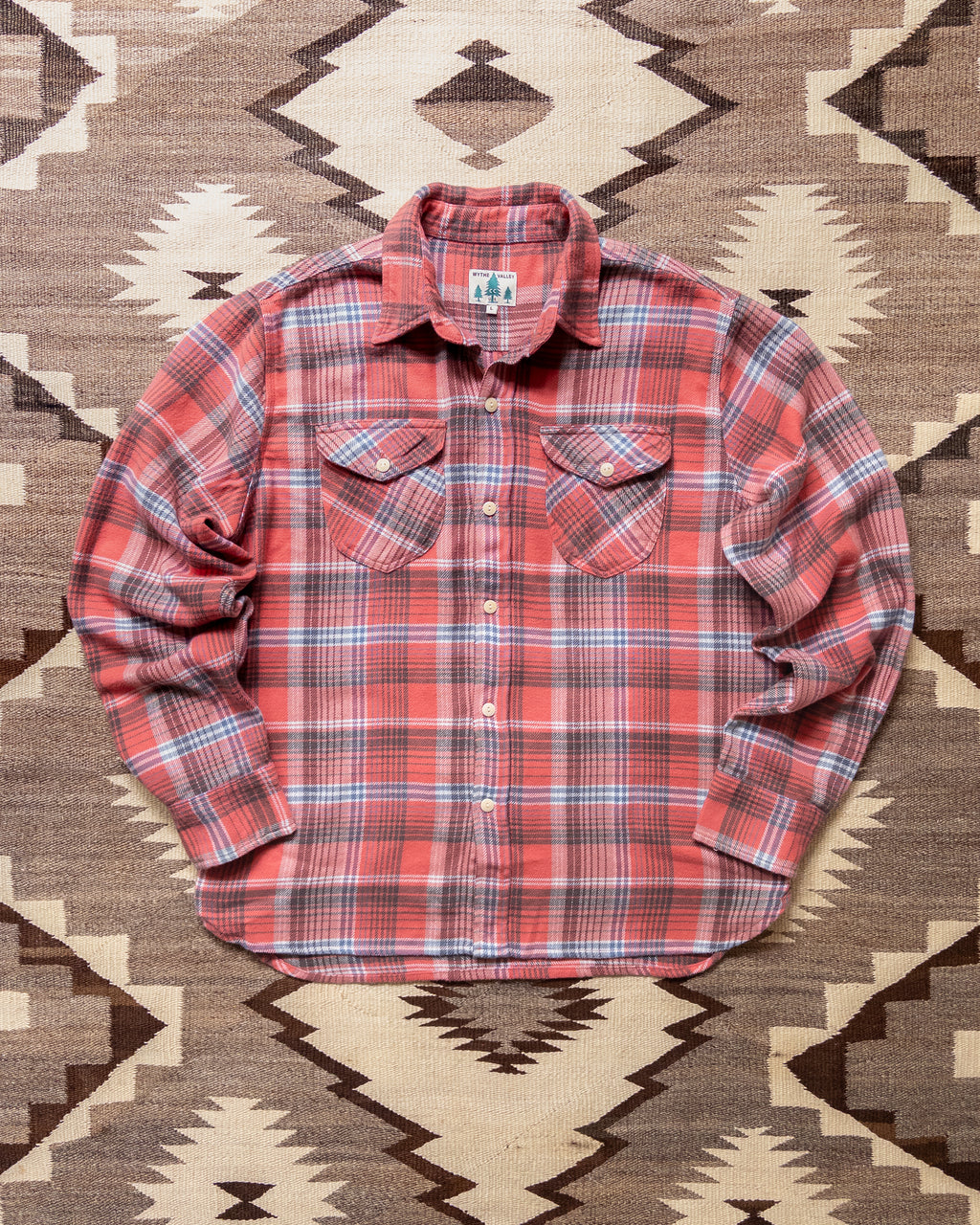 Washed Flannel Workshirt - Cactus Flower Plaid