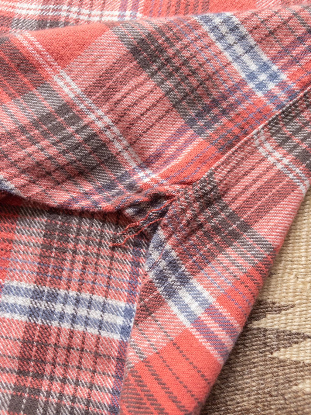 Washed Flannel Workshirt - Cactus Flower Plaid