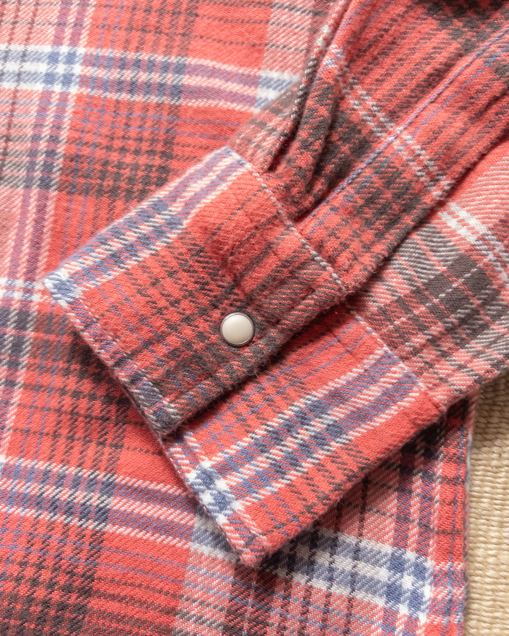 Washed Flannel Pearlsnap Shirt - Cactus Flower Plaid