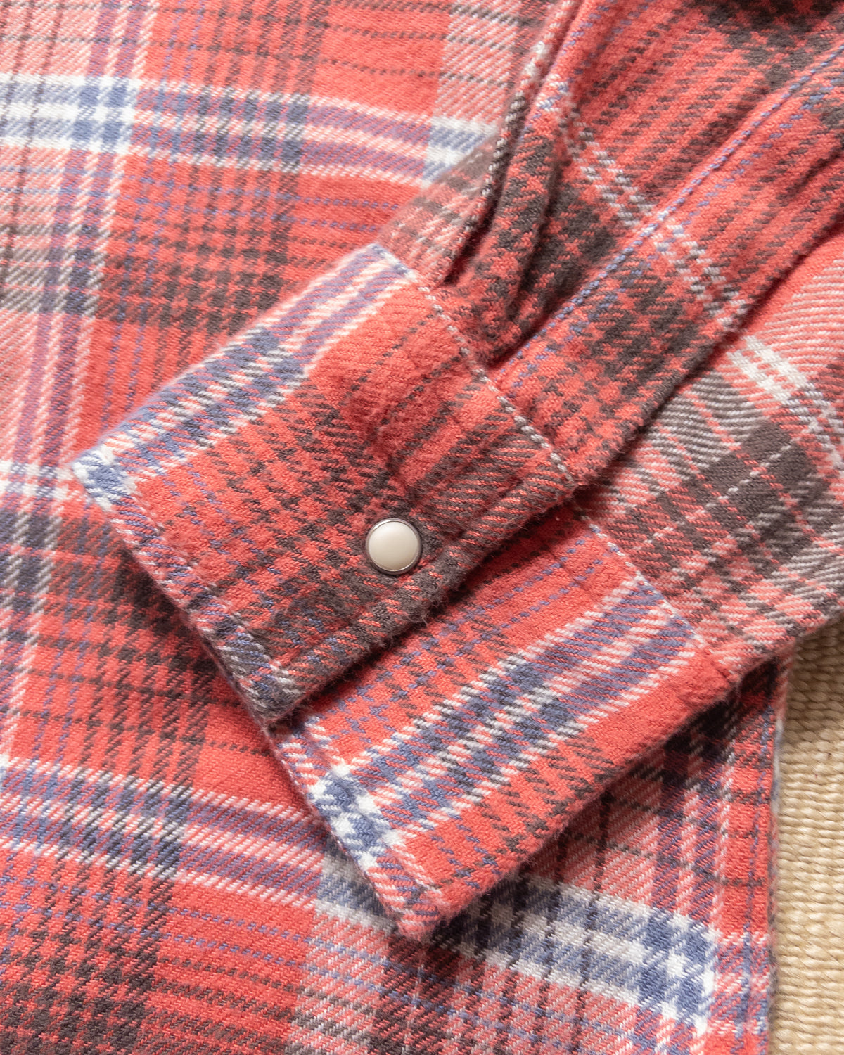 Washed Flannel Pearlsnap Shirt - Cactus Flower Plaid