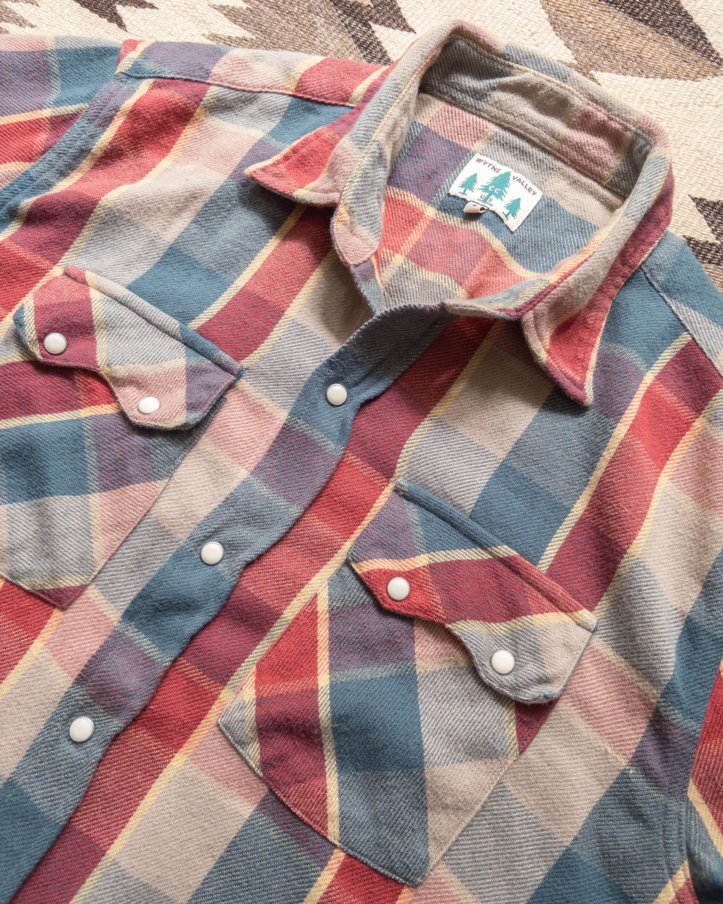 Washed Flannel Pearlsnap Shirt - Conservation Plaid