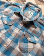 Washed Flannel Workshirt - Glacier Plaid