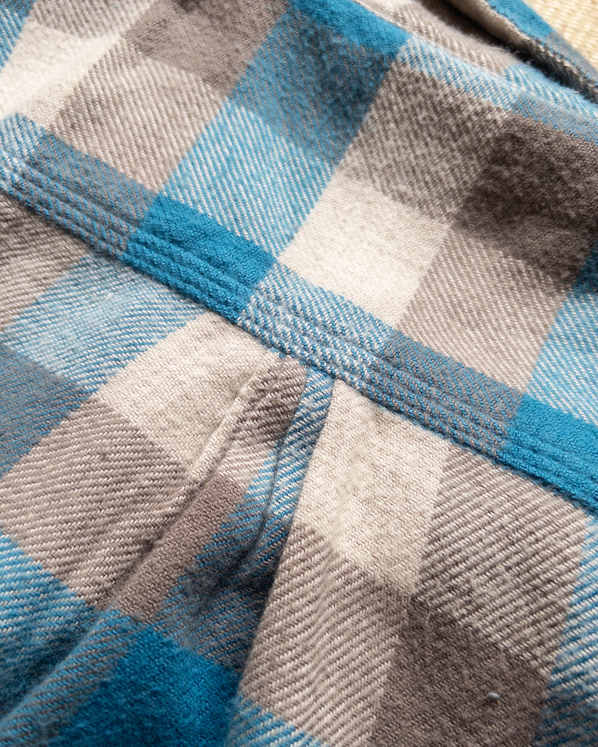Washed Flannel Workshirt - Glacier Plaid
