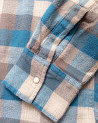 Washed Flannel Pearlsnap Shirt - Glacier Plaid