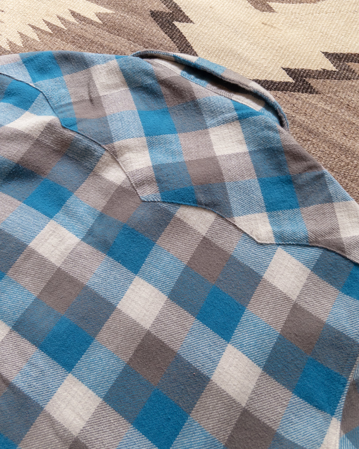 Washed Flannel Pearlsnap Shirt - Glacier Plaid