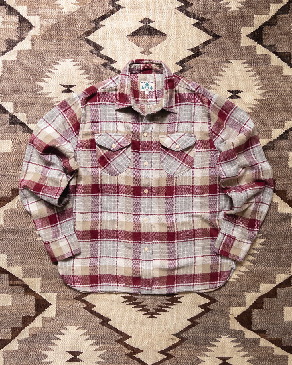 Washed Flannel Workshirt - Merlot Plaid