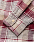 Washed Flannel Workshirt - Merlot Plaid