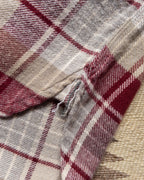 Washed Flannel Workshirt - Merlot Plaid
