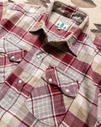 Washed Flannel Pearlsnap Shirt - Merlot Plaid
