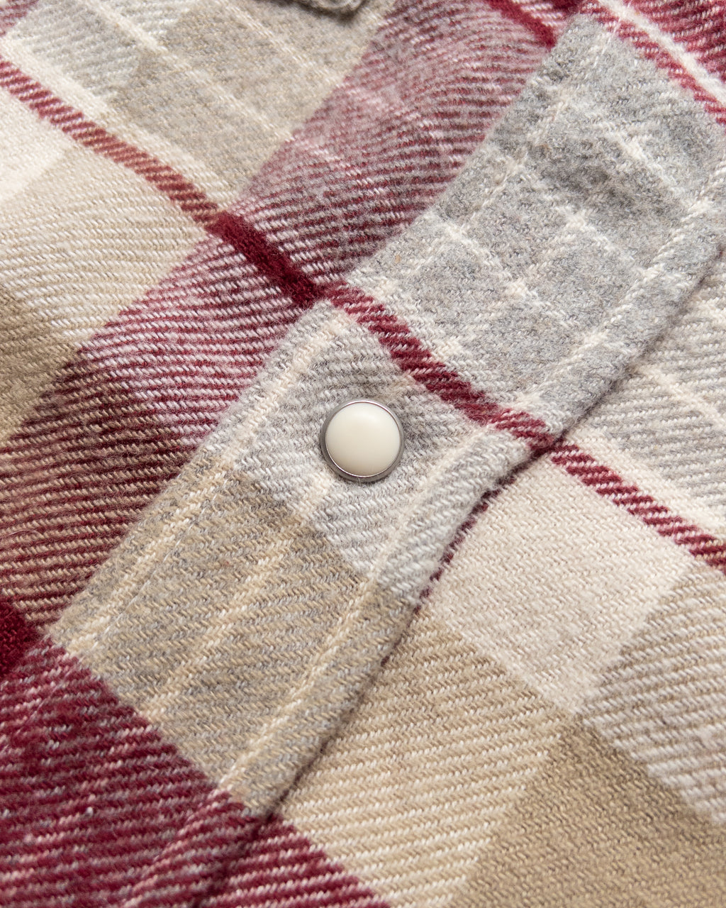 Washed Flannel Pearlsnap Shirt - Merlot Plaid