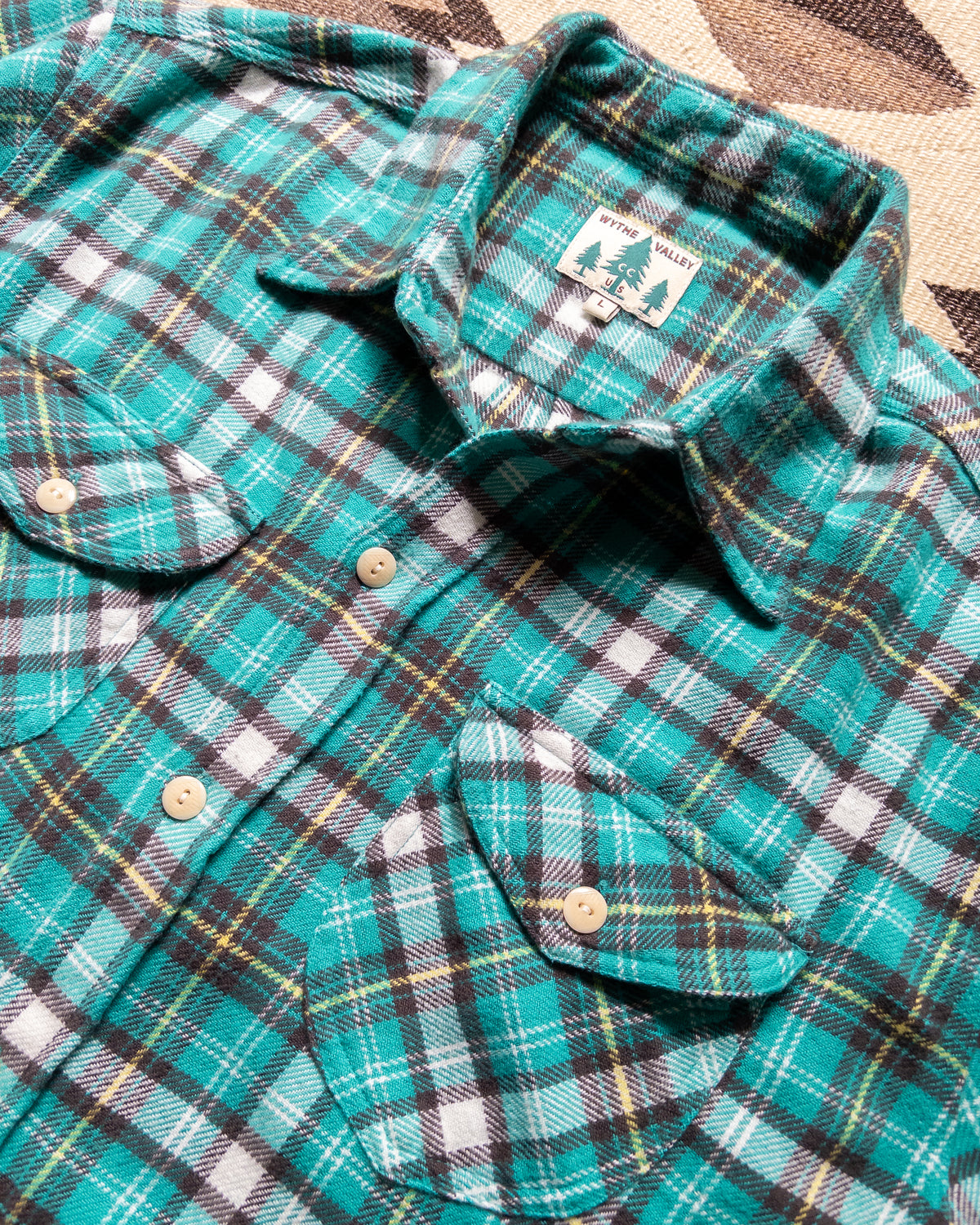 Washed Flannel Workshirt - Thousand Lakes Plaid