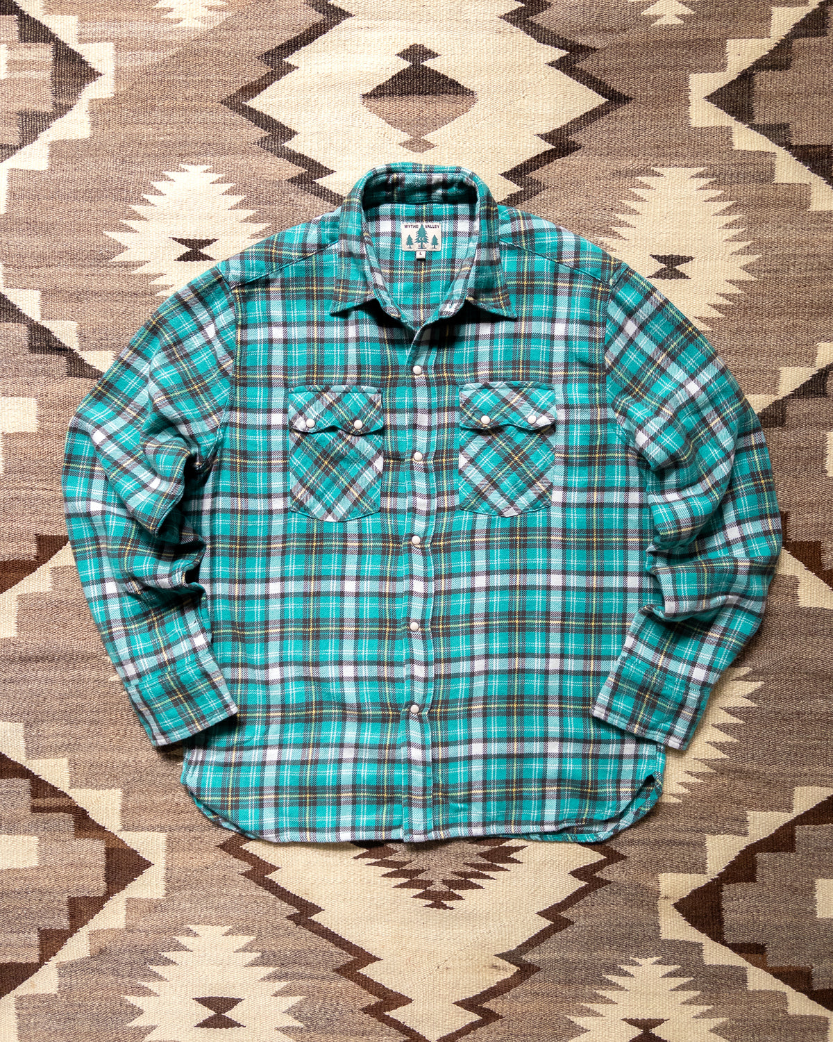 Washed Flannel Pearlsnap Shirt - Thousand Lakes Plaid