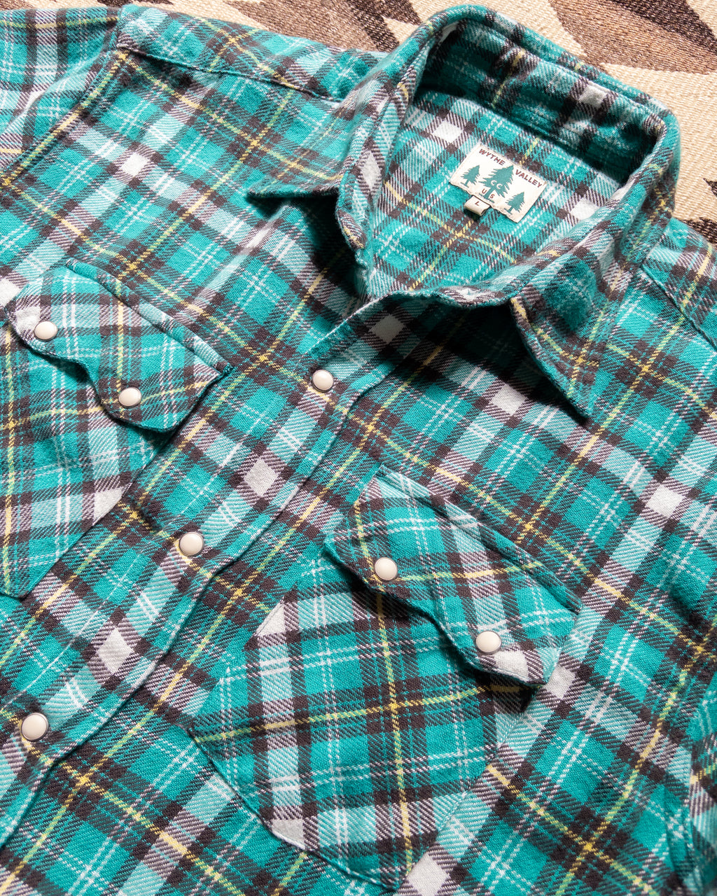 Washed Flannel Pearlsnap Shirt - Thousand Lakes Plaid