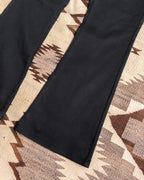 Flared Bedford Cord Five Pocket Pants - Black