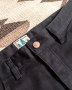 Flared Bedford Cord Five Pocket Pants - Black